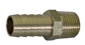 BRASS BARB FITTING MALE CONN 3/8 HOSE 1/2 PIPE