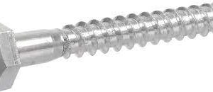 SS HEX LAG SCREW ZINC 1/4" X 1-1/4"
