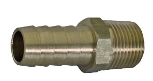 BRASS BARB FITTING MALE CONN 1  HOSE 1  PIPE