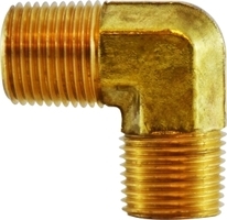 BRASS PIPE 90 DEGREE MALE ELBOW 1/8" FORGED STYLE