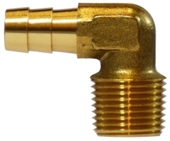 BRASS BARB FITTING 90 ELBOW 3/8 HOSE 3/8 PIPE