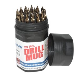 DRILL BIT ASST 29 PC BLITZ-STORM MECHANICS LENGTH 1/16" - 1/2"
