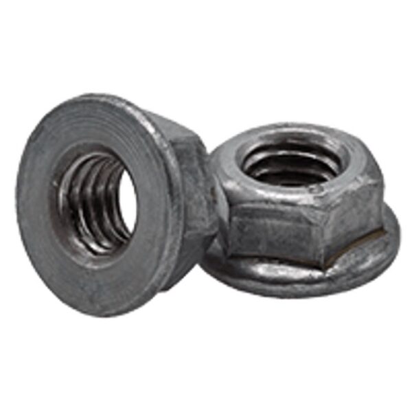 HEX FLANGE NUT METRIC ZINC M10-1.25 NON SERRATED