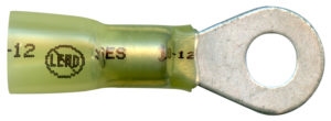 TERMINAL SOLDER RING 10-12 GAUGE 1/4" STUD